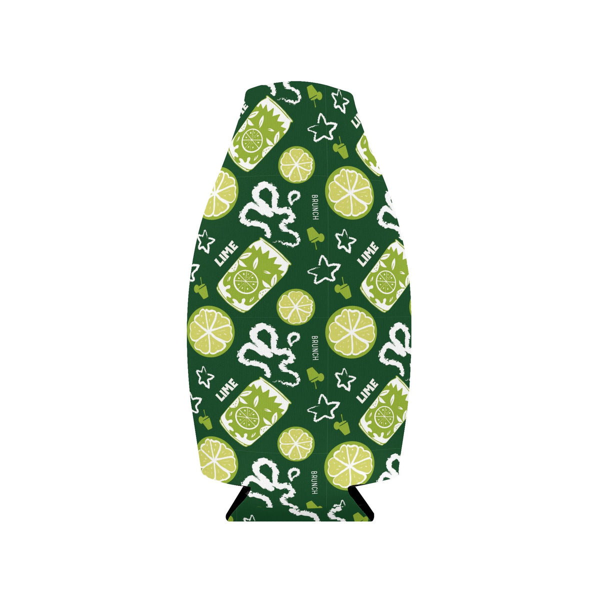 Lime Fruit Brunch Zip-Up Bottle Cooler Sleeve — Lime Brunch Collection Inspired Design