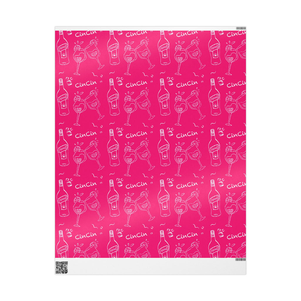 Cin Cin Peel Wrapping Paper Roll — Pink Cin Cin Collection Inspired Design