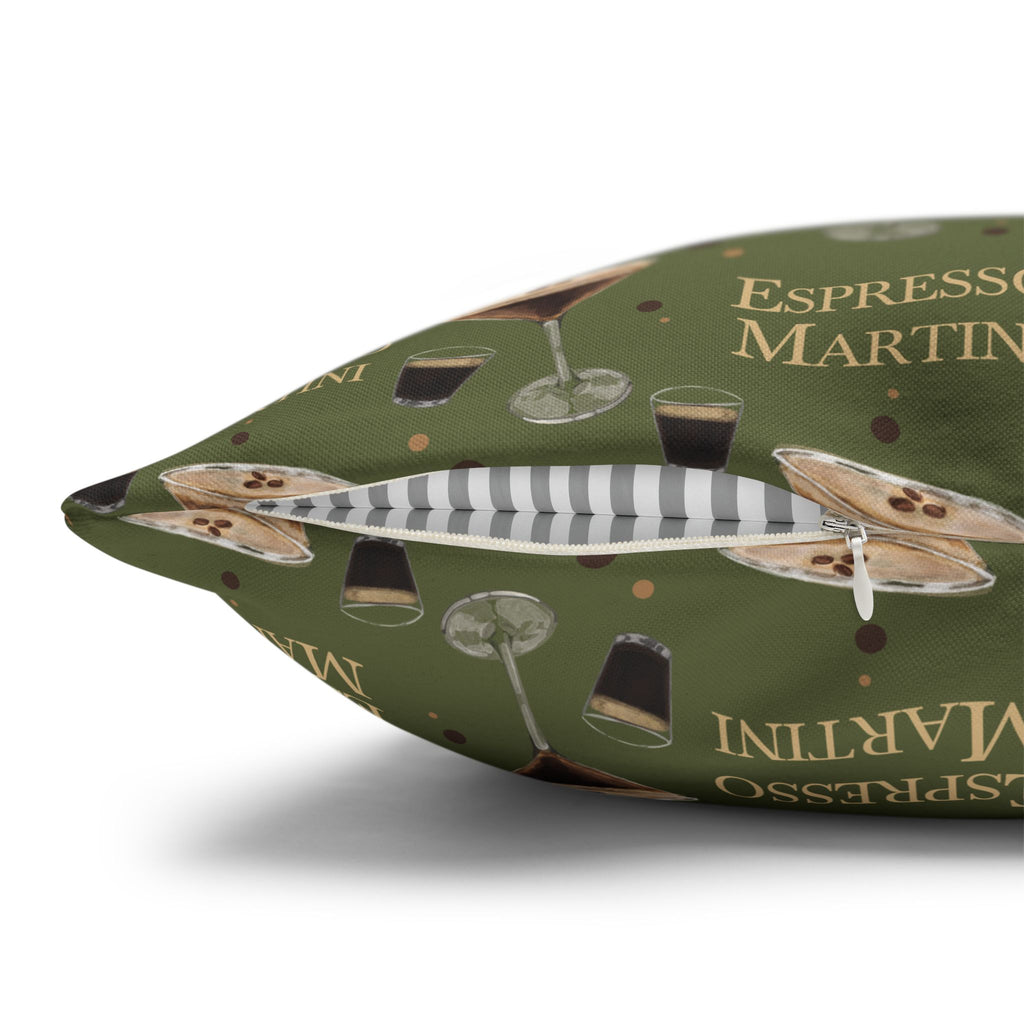 Espresso Martini Pillowcase — Olive Green Espresso Collection Inspired Design