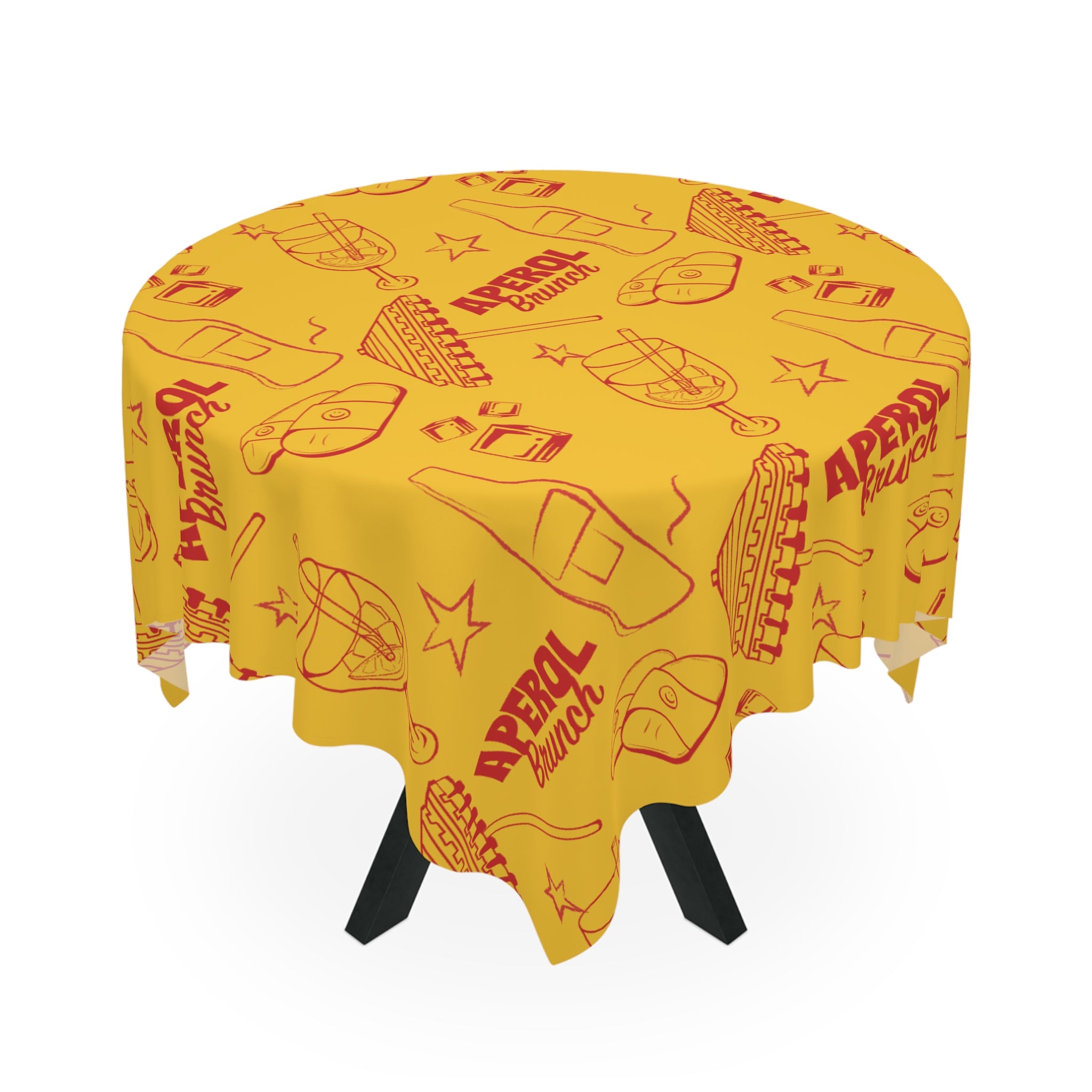 Aperol Brunch Tablecloth — Aperol Yellow Collection Inspired Design