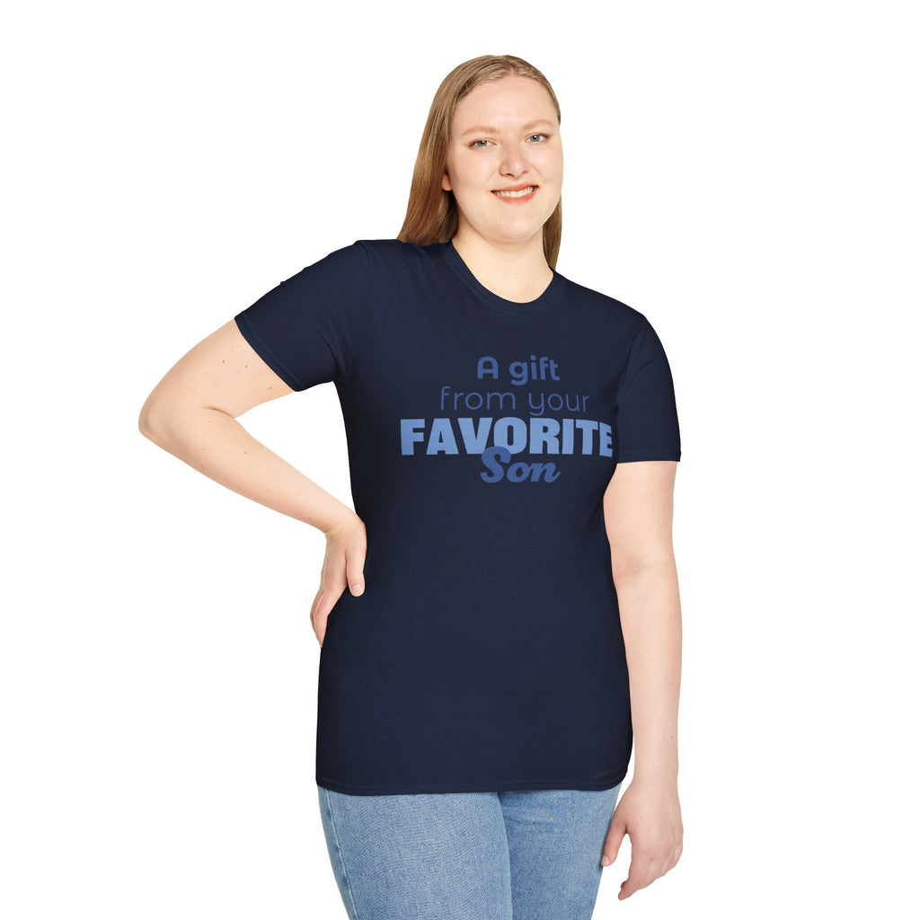Favorite Son Gift for Mom T-Shirt – Funny Mother’s Day Shirt from Son | Mom Graphic Tee