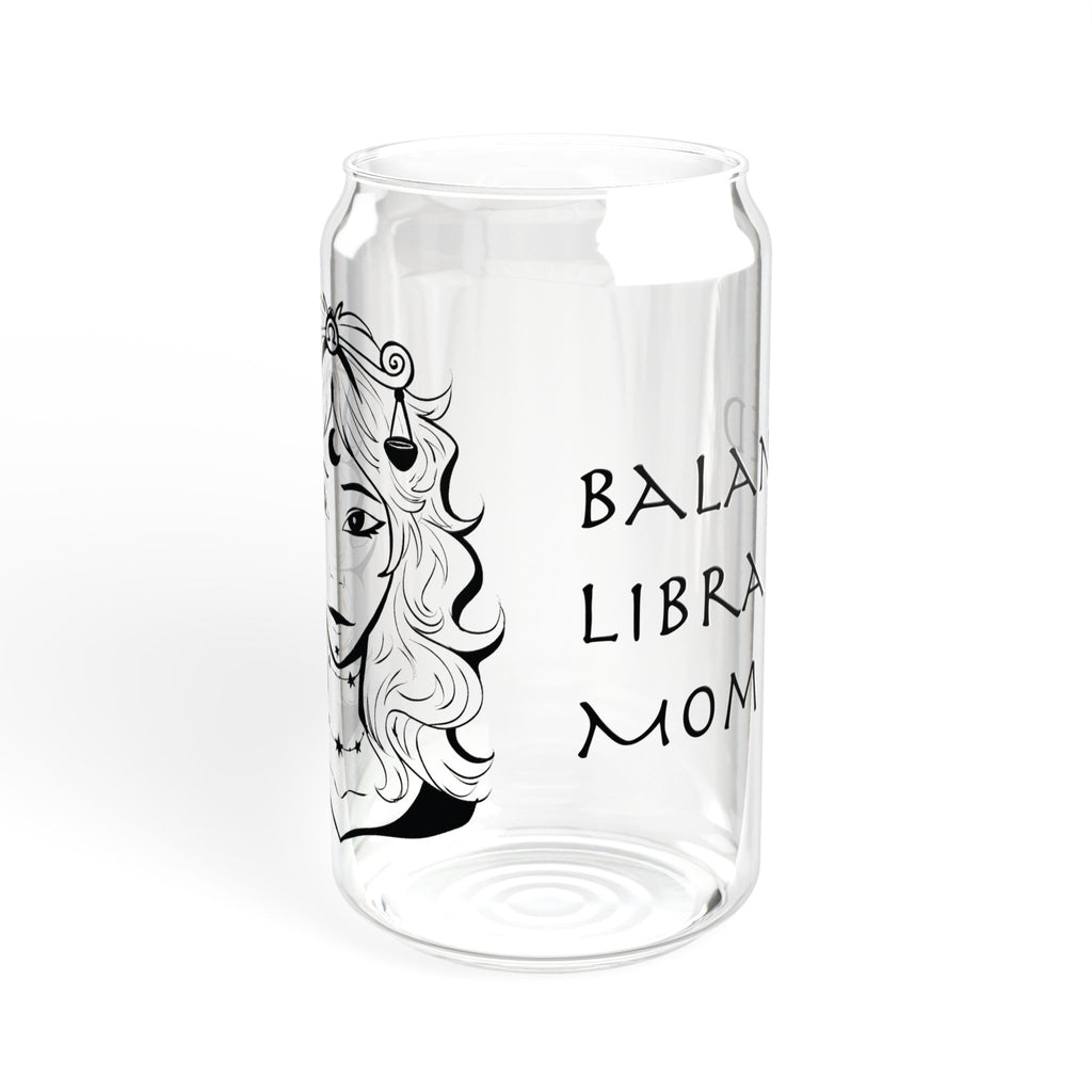 Libra Mom Glass Cup – 16oz Zodiac Gift for Mom | Astrology Drinkware