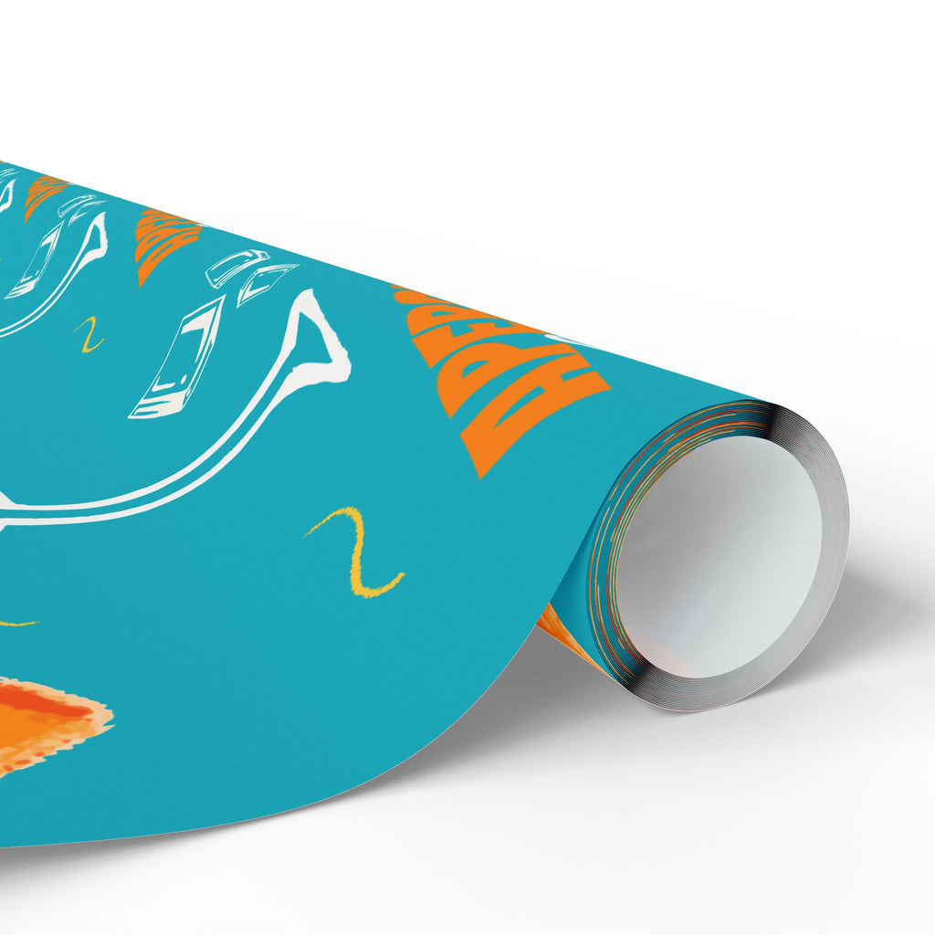 Aperol Spritz Peel Wrapping Paper Roll — Turquoise Spritz Collection Inspired Design