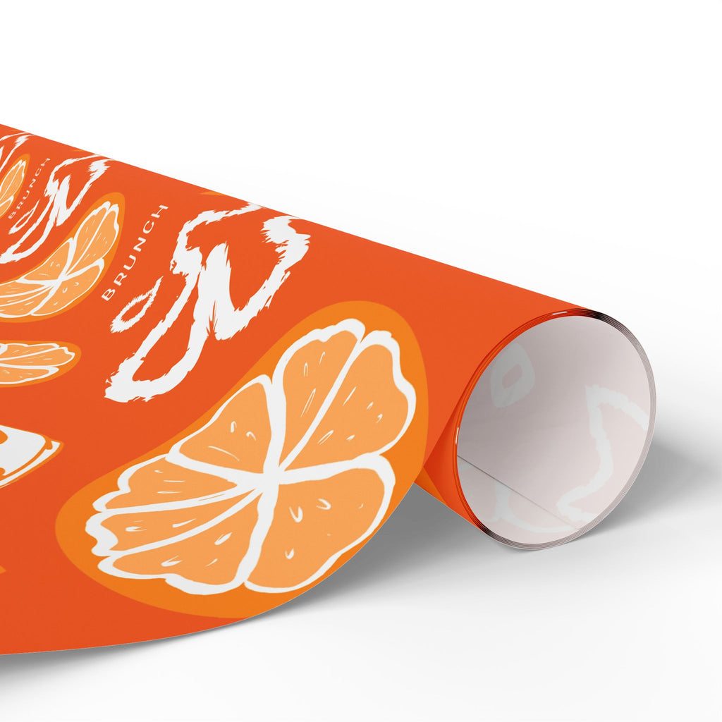 Orange Fruit Brunch Peel Wrapping Paper Roll — Orange Fruit Brunch Collection Inspired Design
