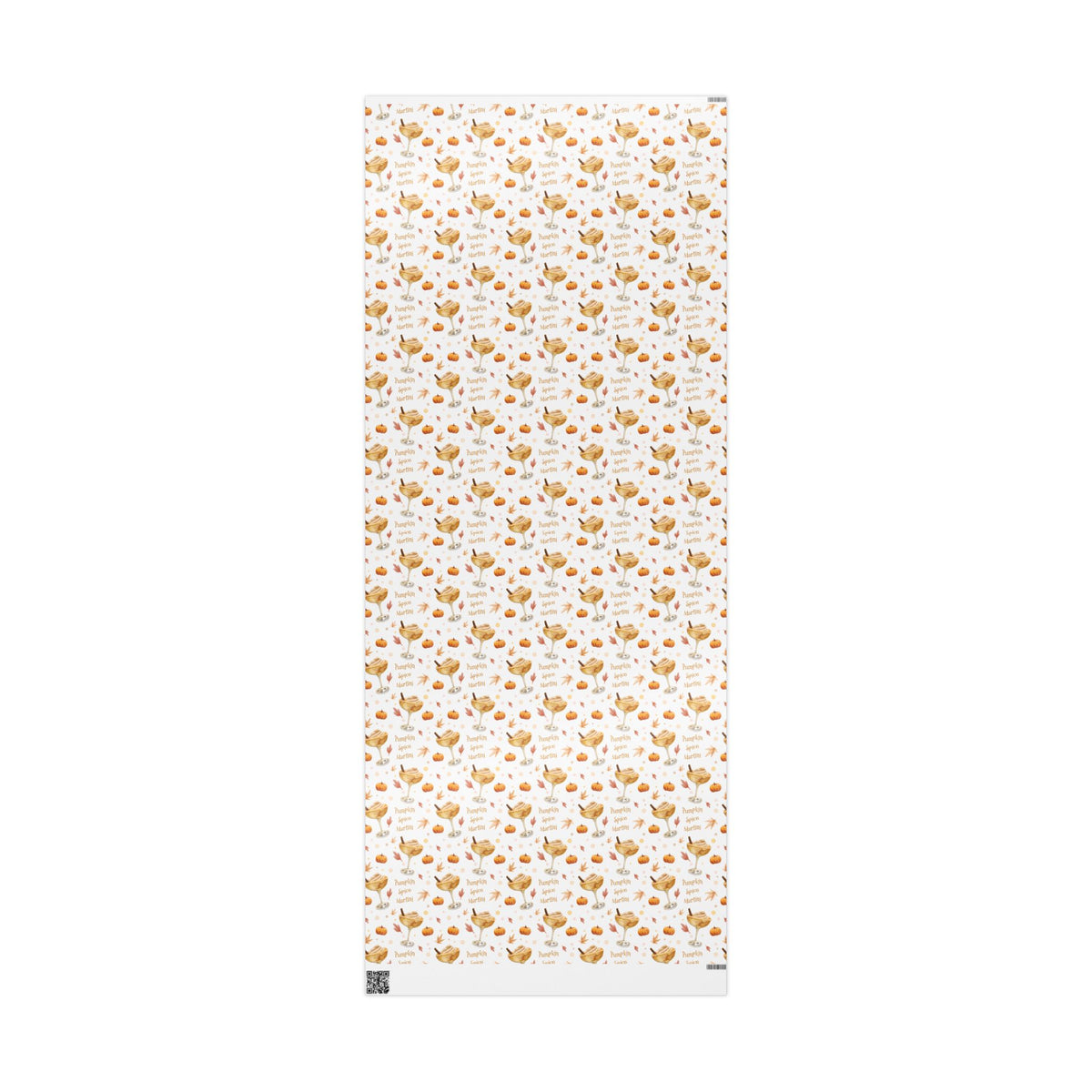 Pumpkin Spice Martini Wrapping Paper Roll – White Pumpkin Collection Inspired Design