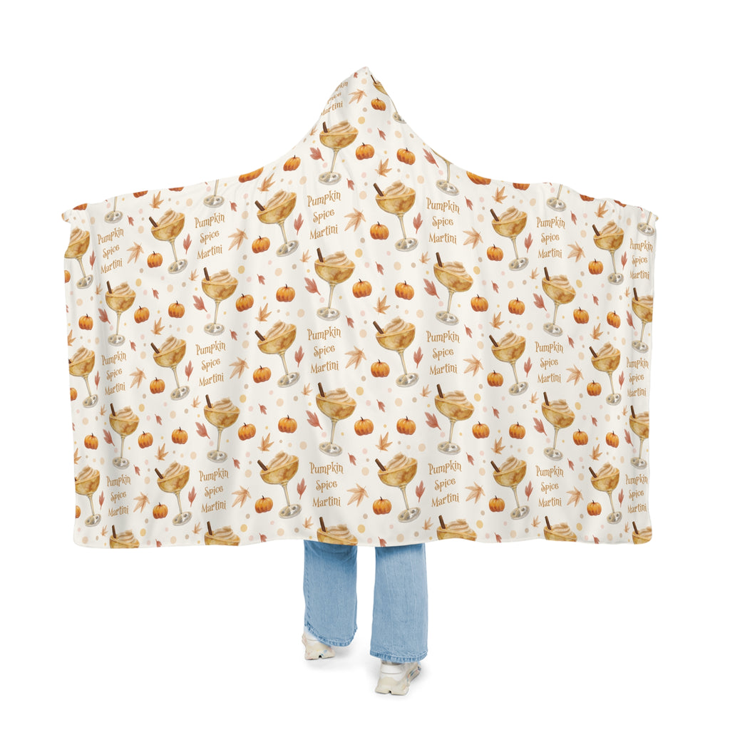 Pumpkin Spice Martini Hooded Throw Blanket — White Pumpkin Collection Inspired Design