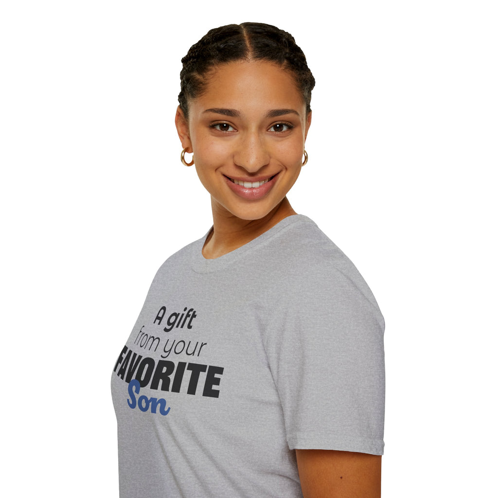 Favorite Son Gift for Mom T-Shirt – Funny Mother’s Day Shirt from Son | Mom Graphic Tee