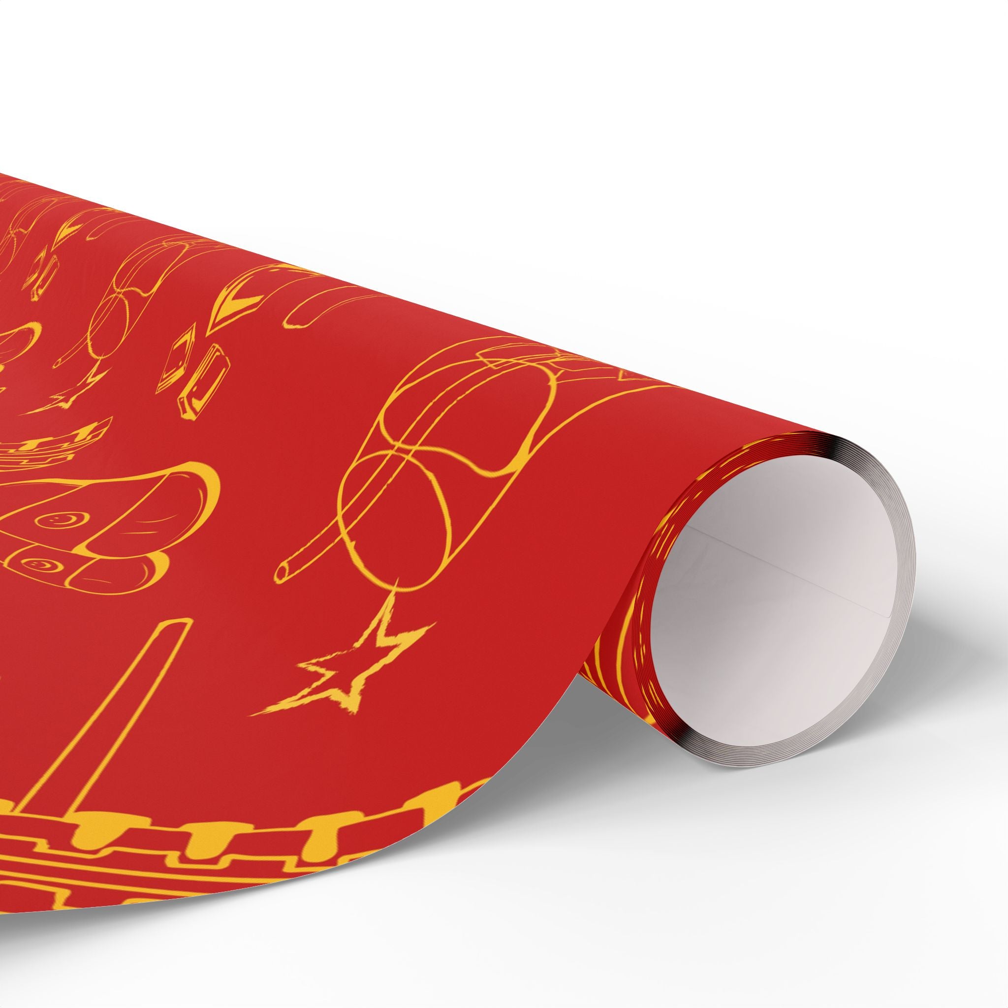 Aperol Brunch Peel Wrapping Paper Roll — Red Brunch Collection Inspired Design