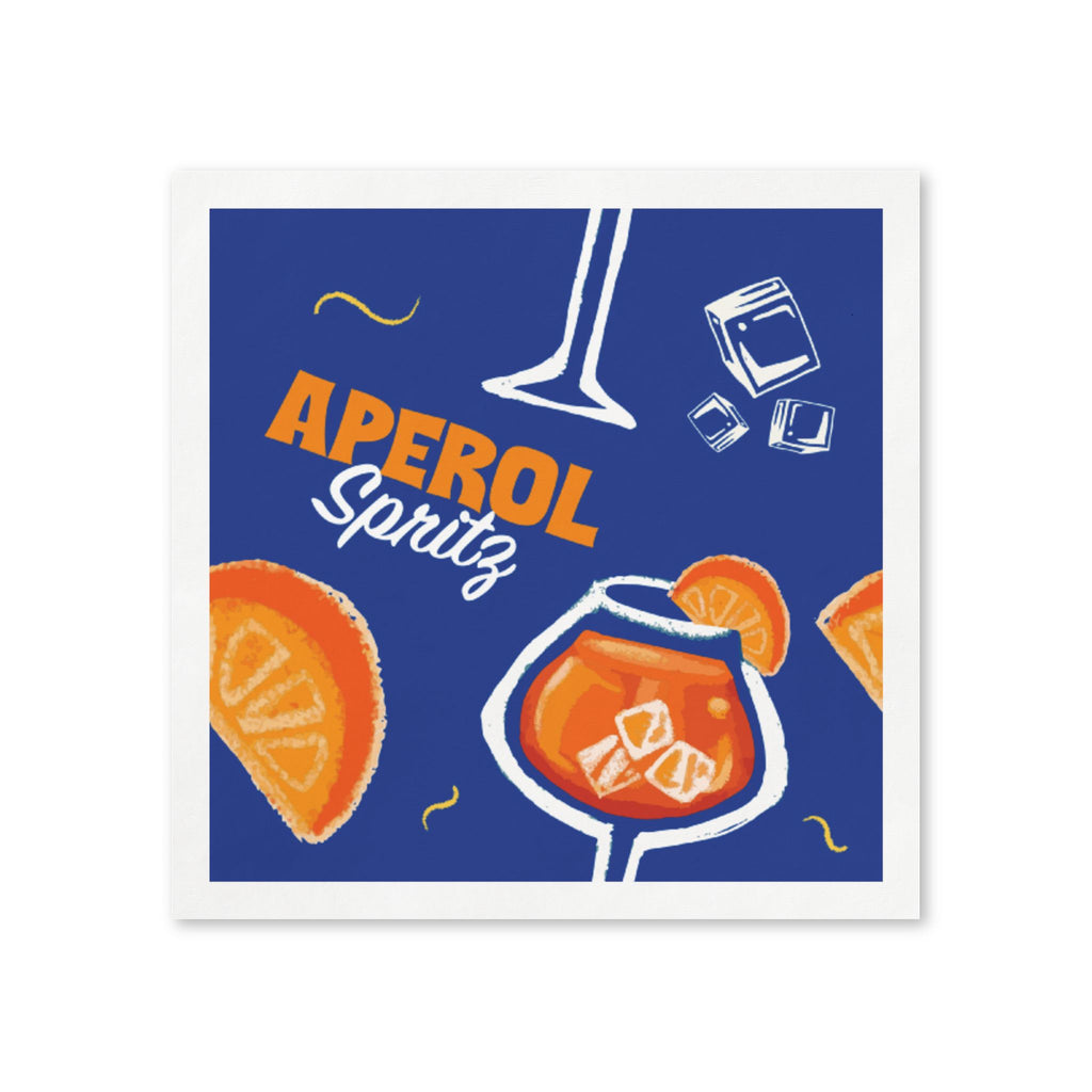 Aperol Spritz Cocktail Napkins – Festive Orange Drink Party Napkins