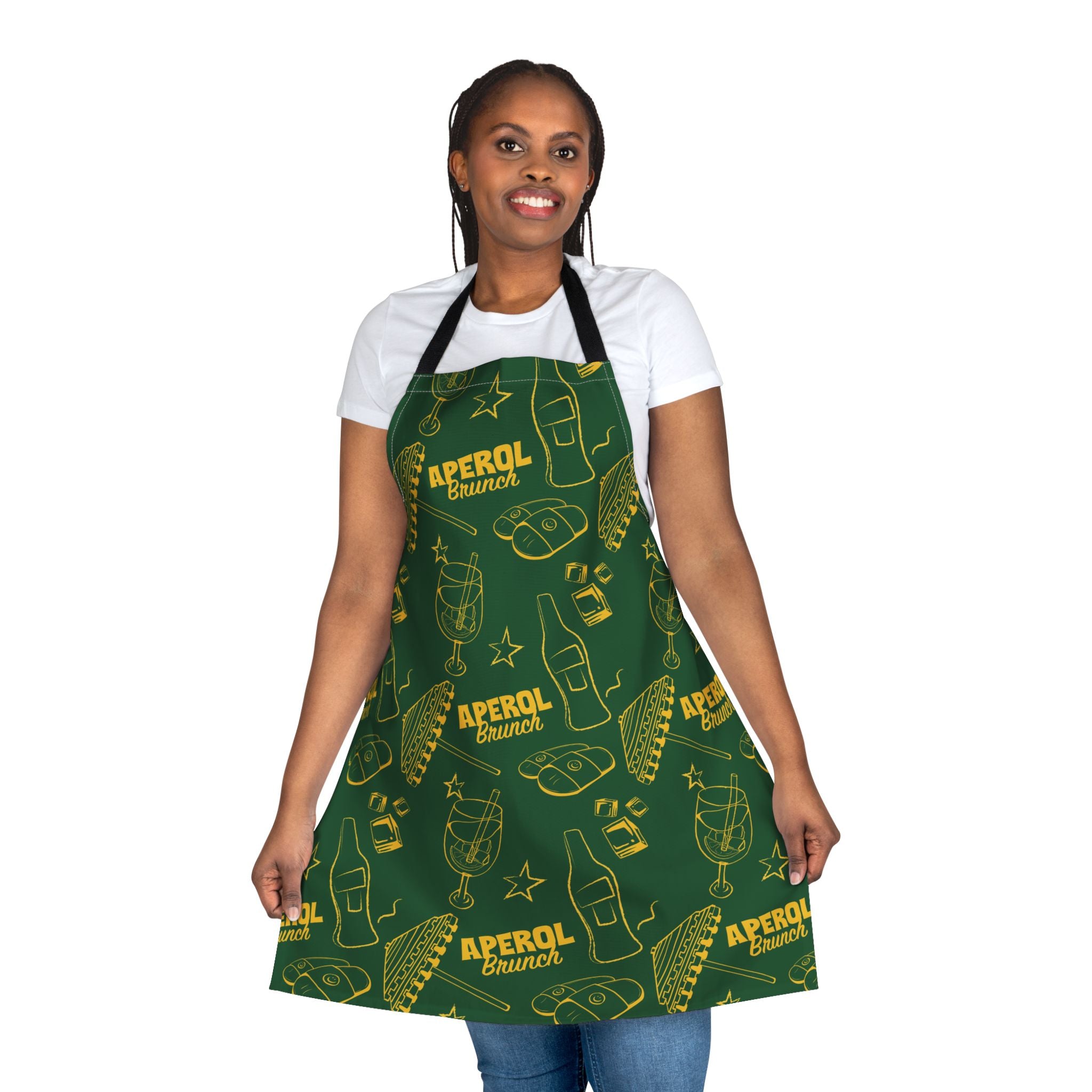 Aperol Brunch Apron — Green Brunch Collection Inspired Design