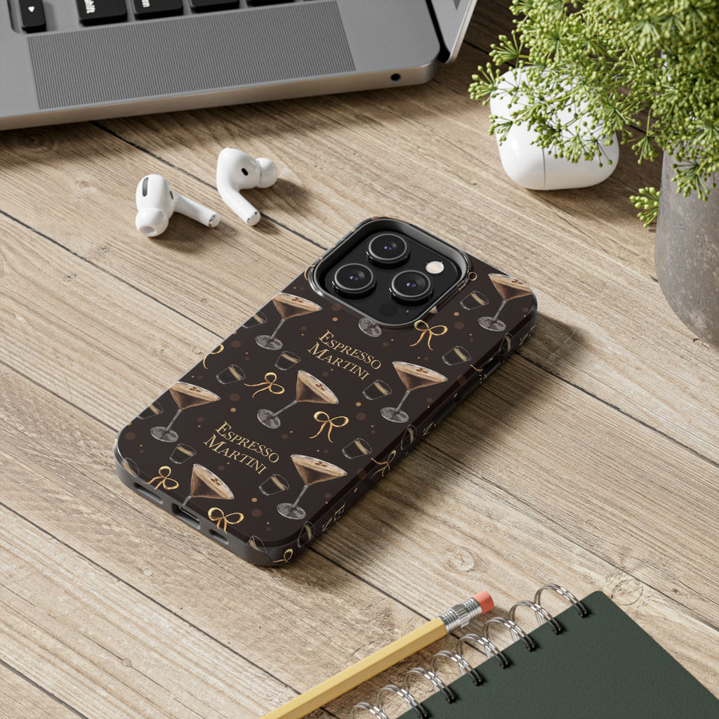 Espresso Martini Tough Phone Case — Dark Brown Espresso Collection Inspired Design