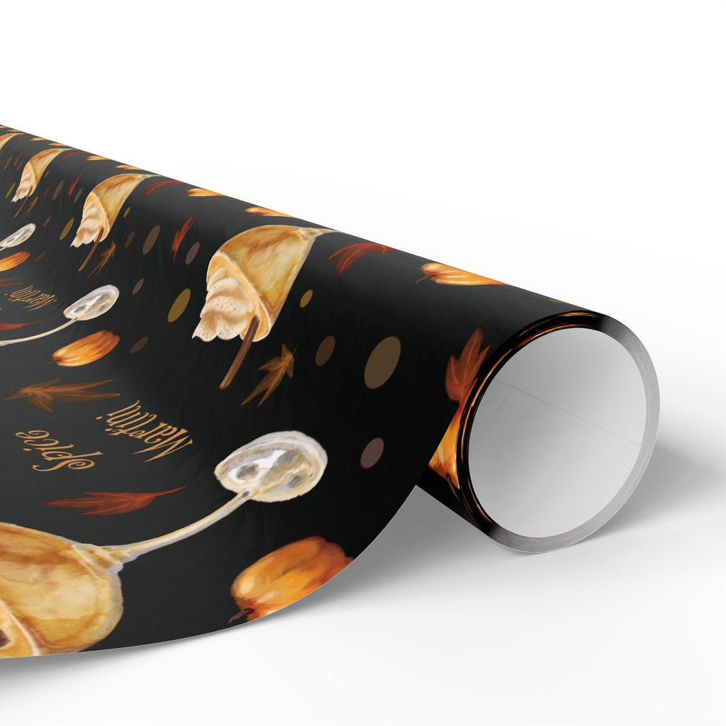 Pumpkin Spice Martini Wrapping Paper Roll – Black Pumpkin Collection Inspired Design