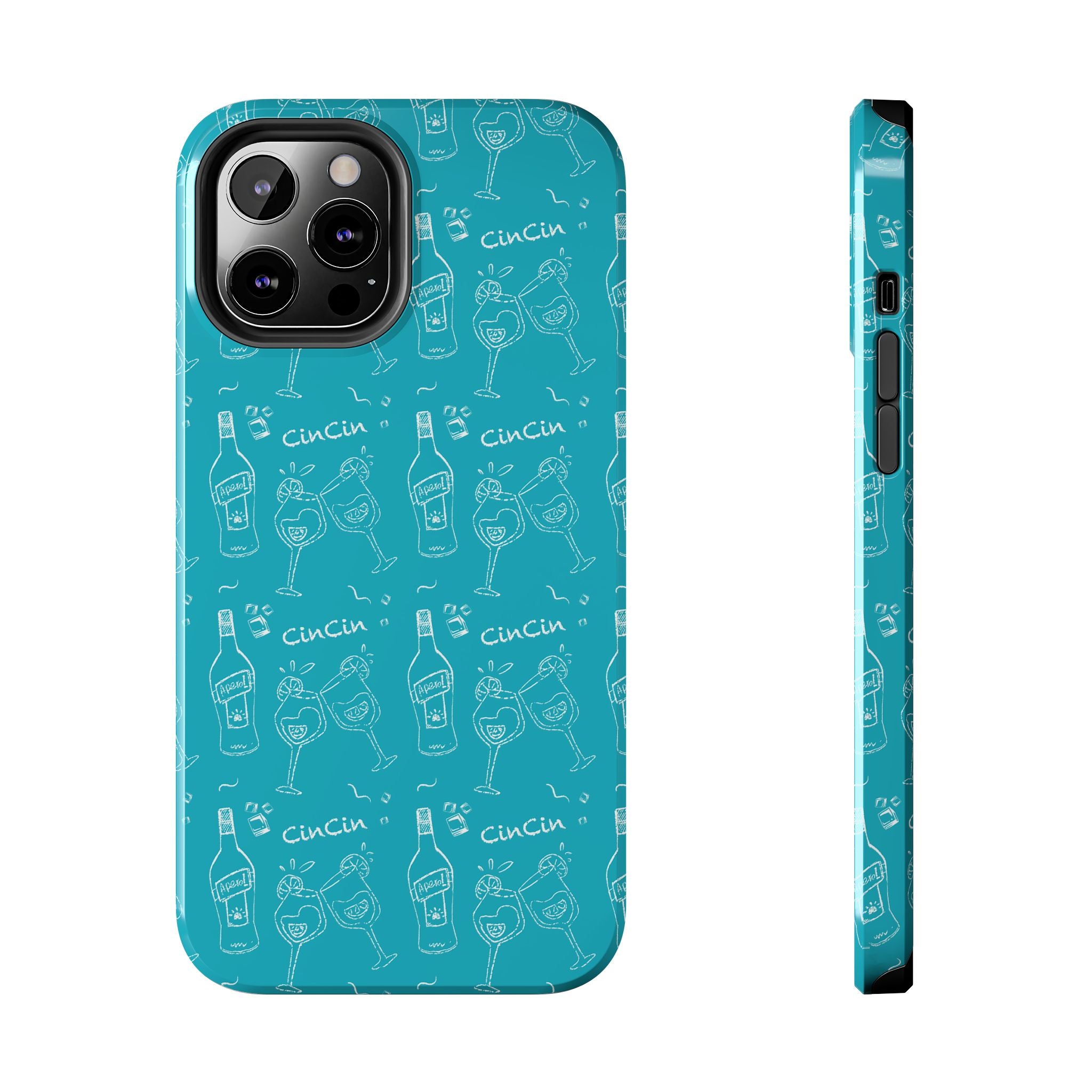 Cin Cin Spritz Tough Phone Case — Turquoise CinCin Brunch Collection Inspired Design