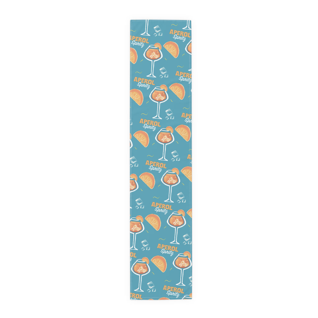 Aperol Spritz Table Runner – Turquoise Cocktail Party Decor