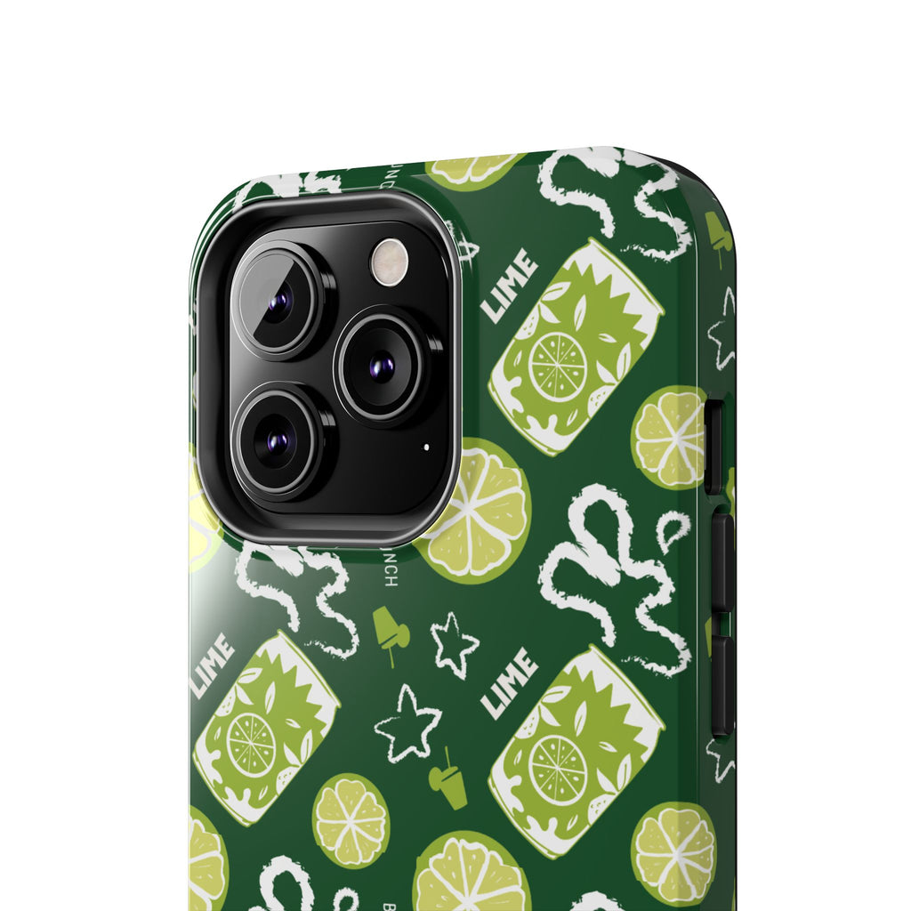 Lime Brunch Fruit Collection Tough Phone Case — Green Aperol Inspired Design
