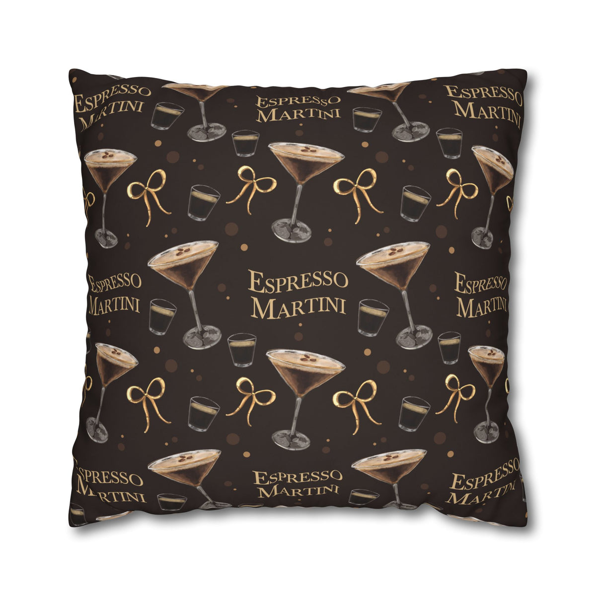 Espresso Martini Pillowcase — Dark Brown Espresso Collection Inspired Design