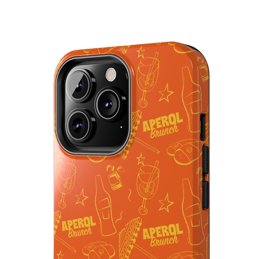 Aperol Brunch Collection Tough Phone Case - Orange and Yellow Brunch Inspired Design