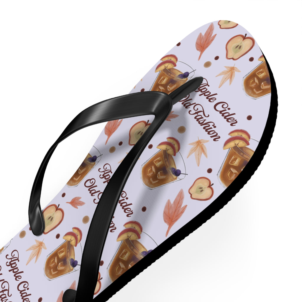 Apple Cider Old Fashioned Flip Flops — Light Violet Apple Cider Collection Inspired Design