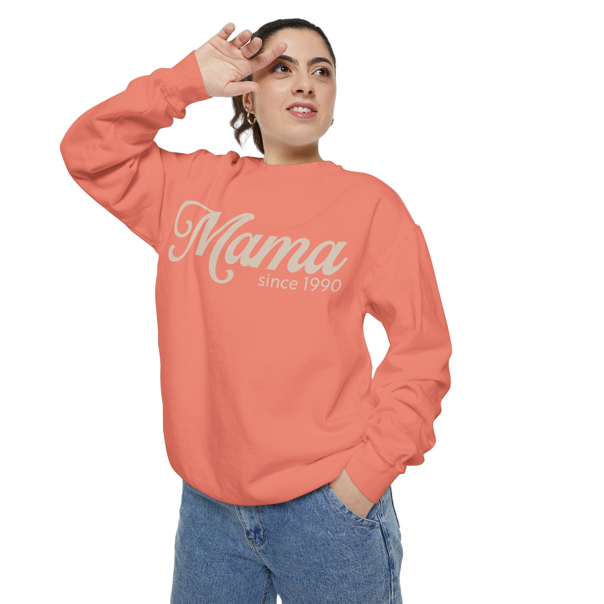 Mama Since 1990 Sweatshirt – Vintage Mom Crewneck Sweatshirt | Minimal Mama Gift for Mother’s Day