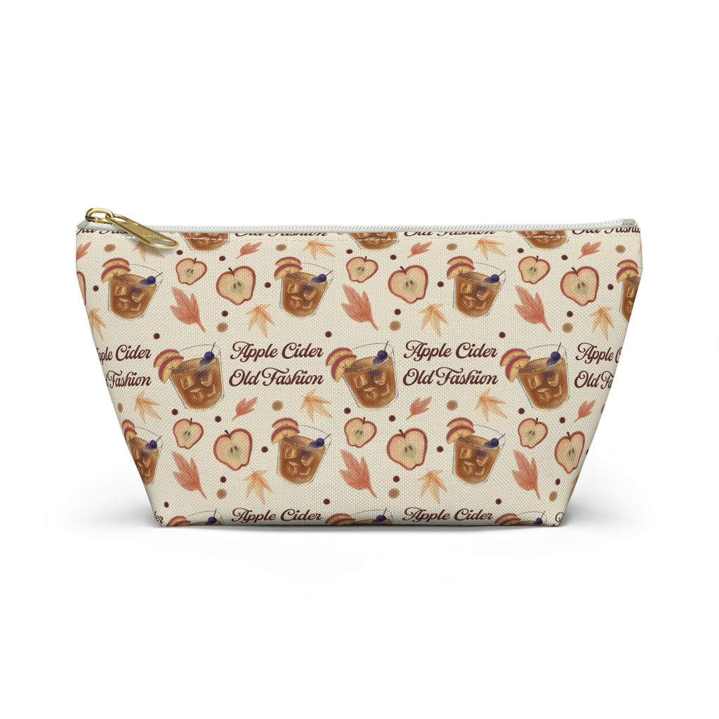 Apple Cider Old Fashioned Accessory Pouch  — Beige Apple Cider Collection Inspired Design