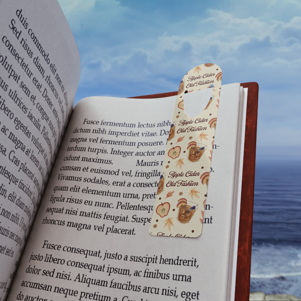 Apple Cider Old Fashioned Metal Bookmark — Beige Apple Cider Collection Inspired Design