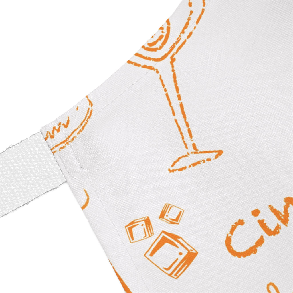 Cin Cin Apron — White Cin Cin Brunch Inspired Design