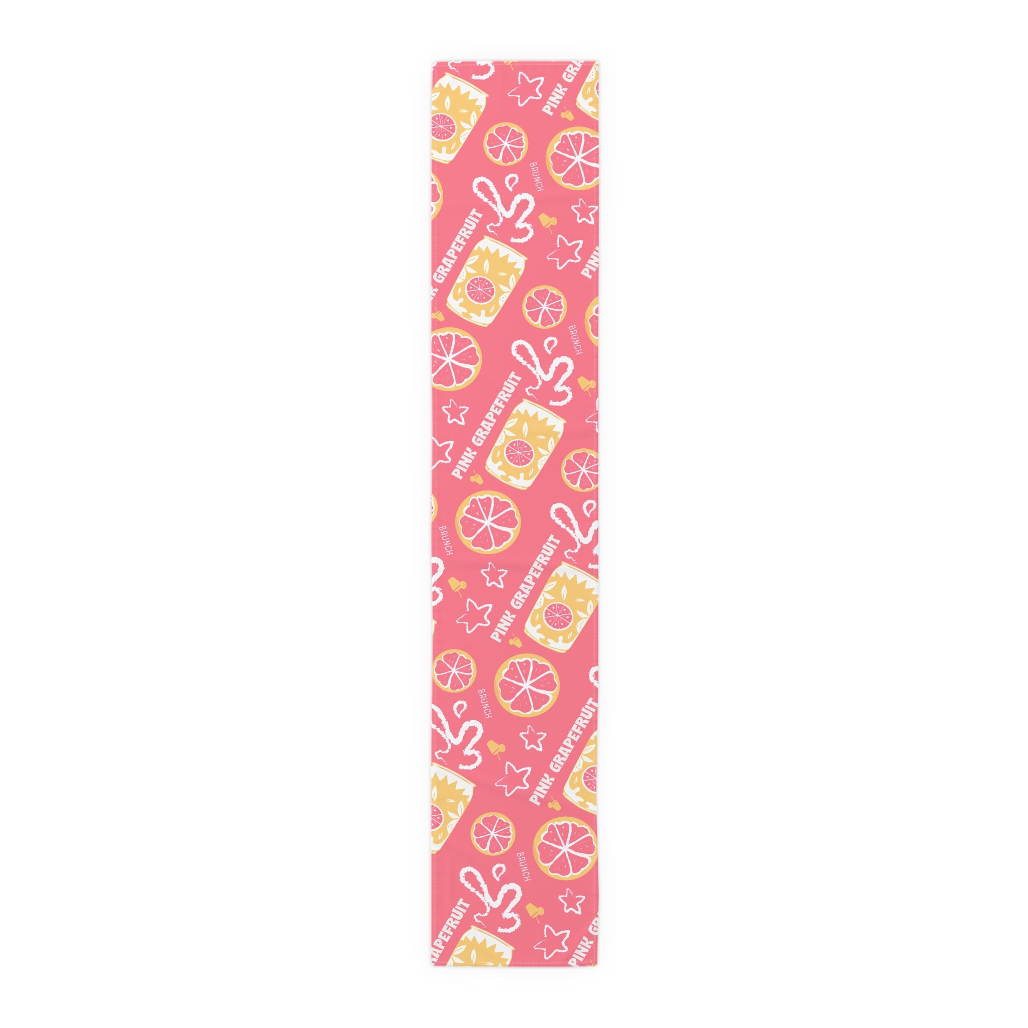 Pink Grapefruit Table Runner — Citrus Summer Decor