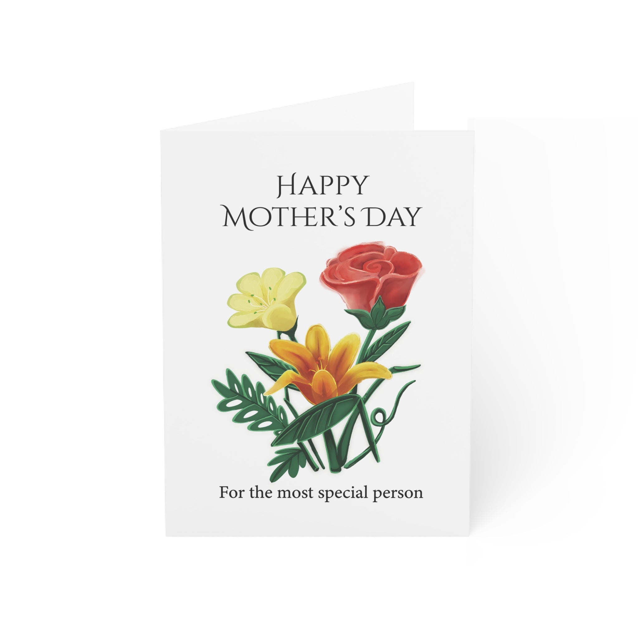 Mother’s Day Greeting Card for Mom – Floral Bouquet Card | Vintage Botanical Design