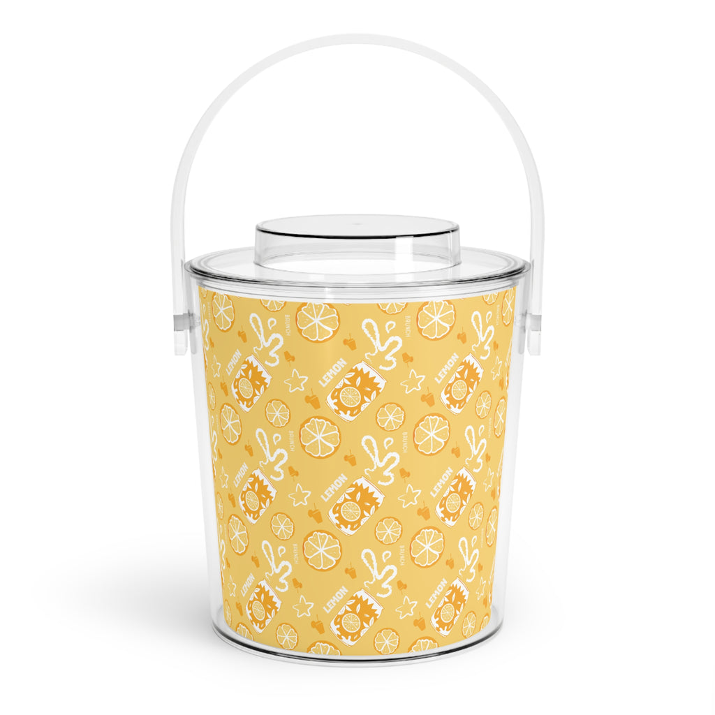 Lemon Fruit Brunch Ice Bucket with Tongs — Lemon Brunch Collection Inspired Design