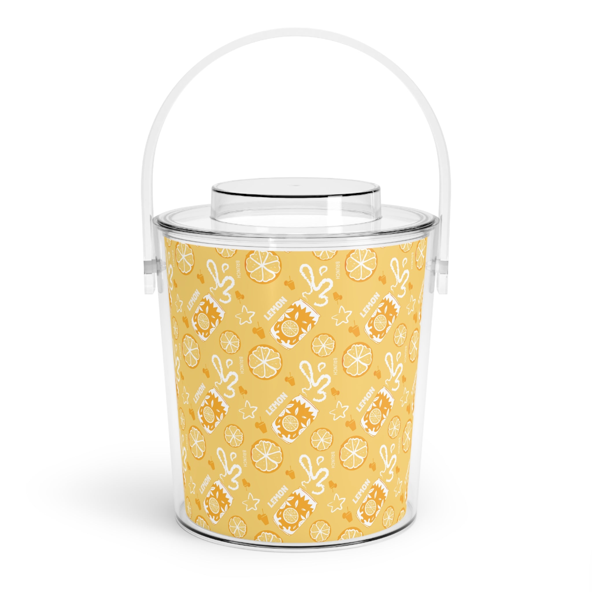 Lemon Fruit Brunch Ice Bucket with Tongs — Lemon Brunch Collection Inspired Design