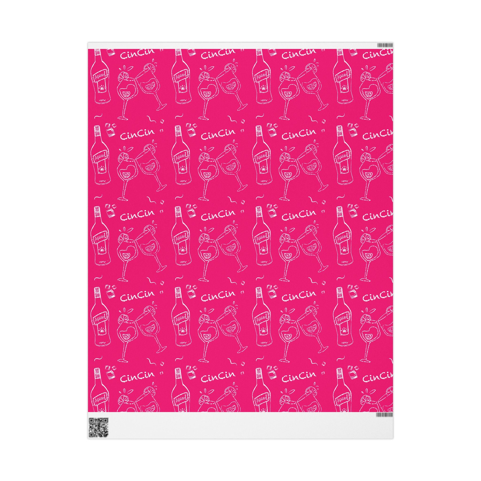 Cin Cin Peel Wrapping Paper Roll — Pink Cin Cin Collection Inspired Design
