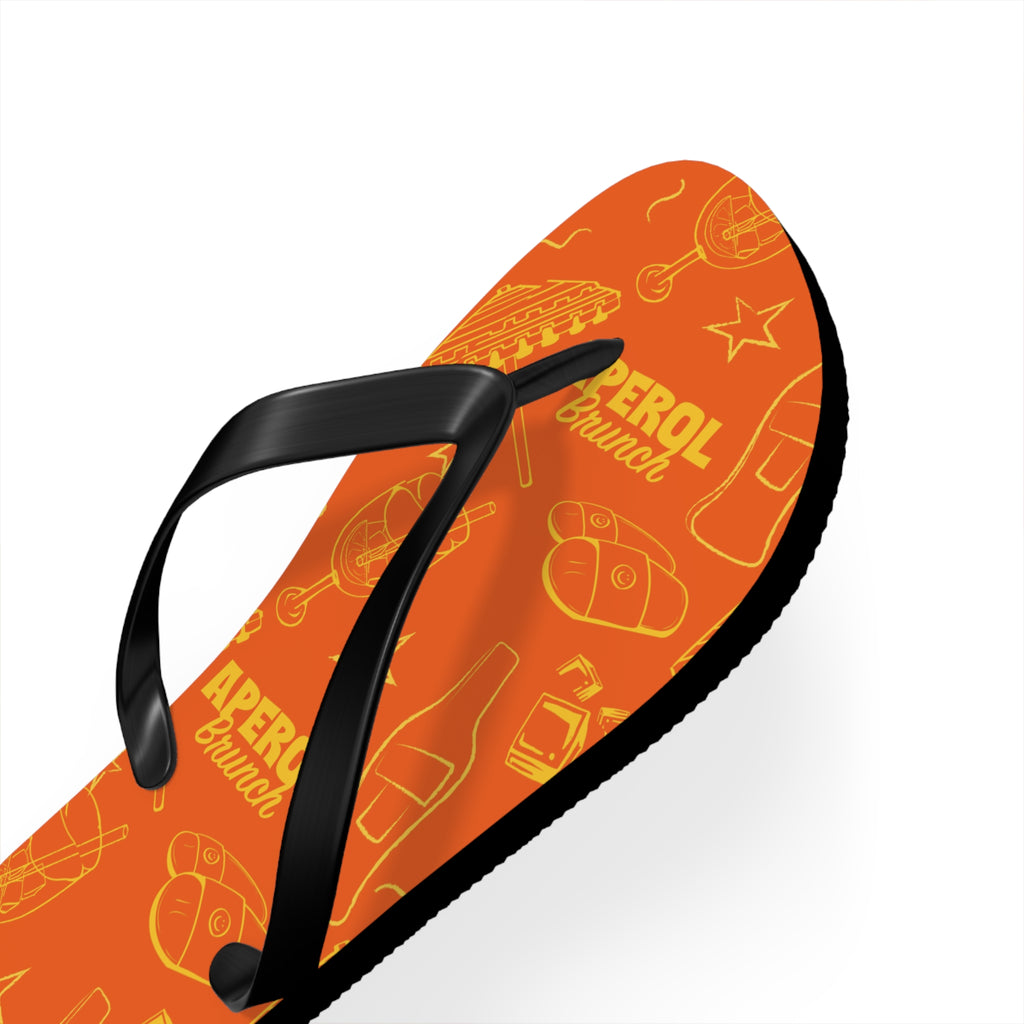 Aperol Brunch Flip Flops – Orange and Yellow Brunch Collection Inspired Design
