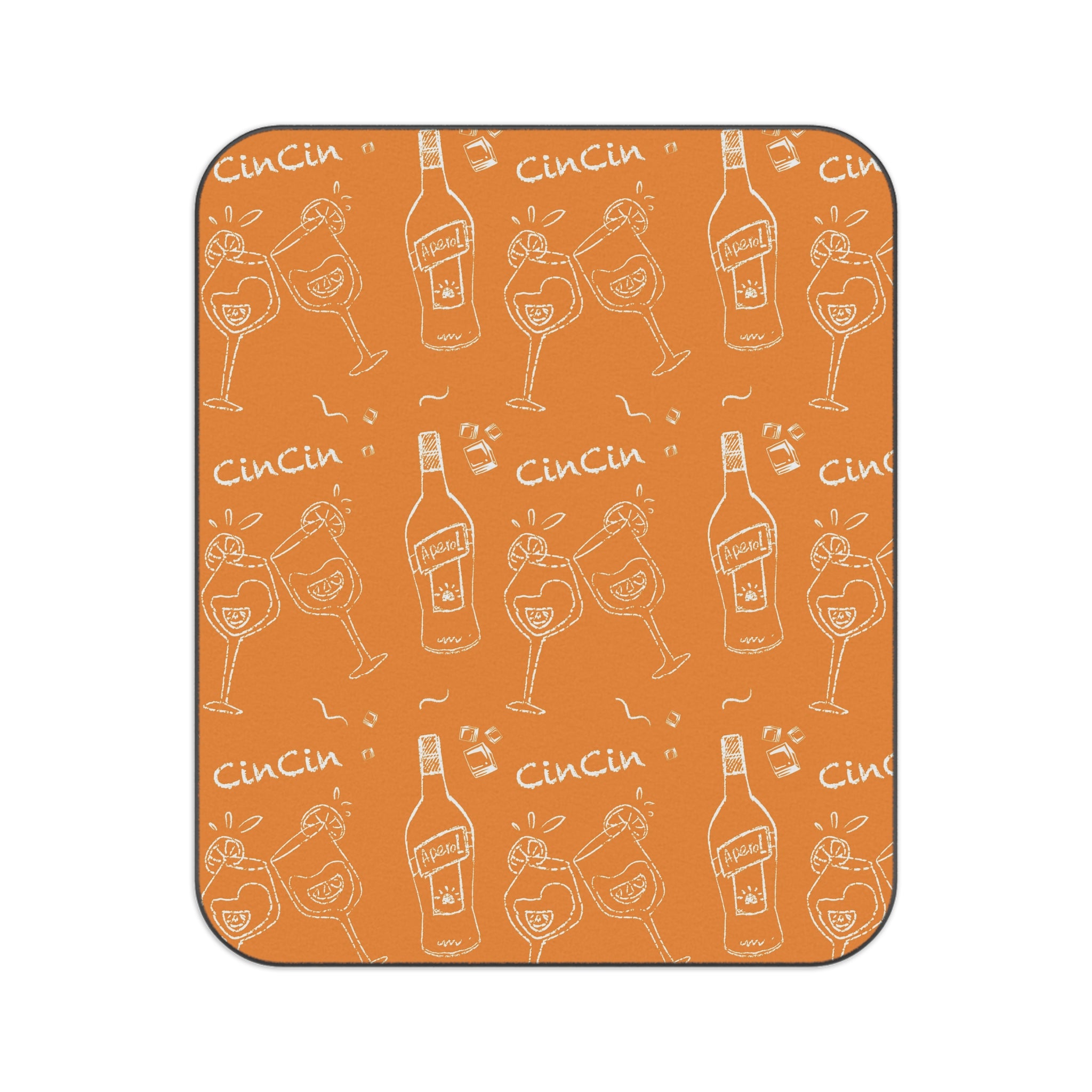 Cin Cin Cocktail Picnic Blanket — Orange Aperol Inspired Design