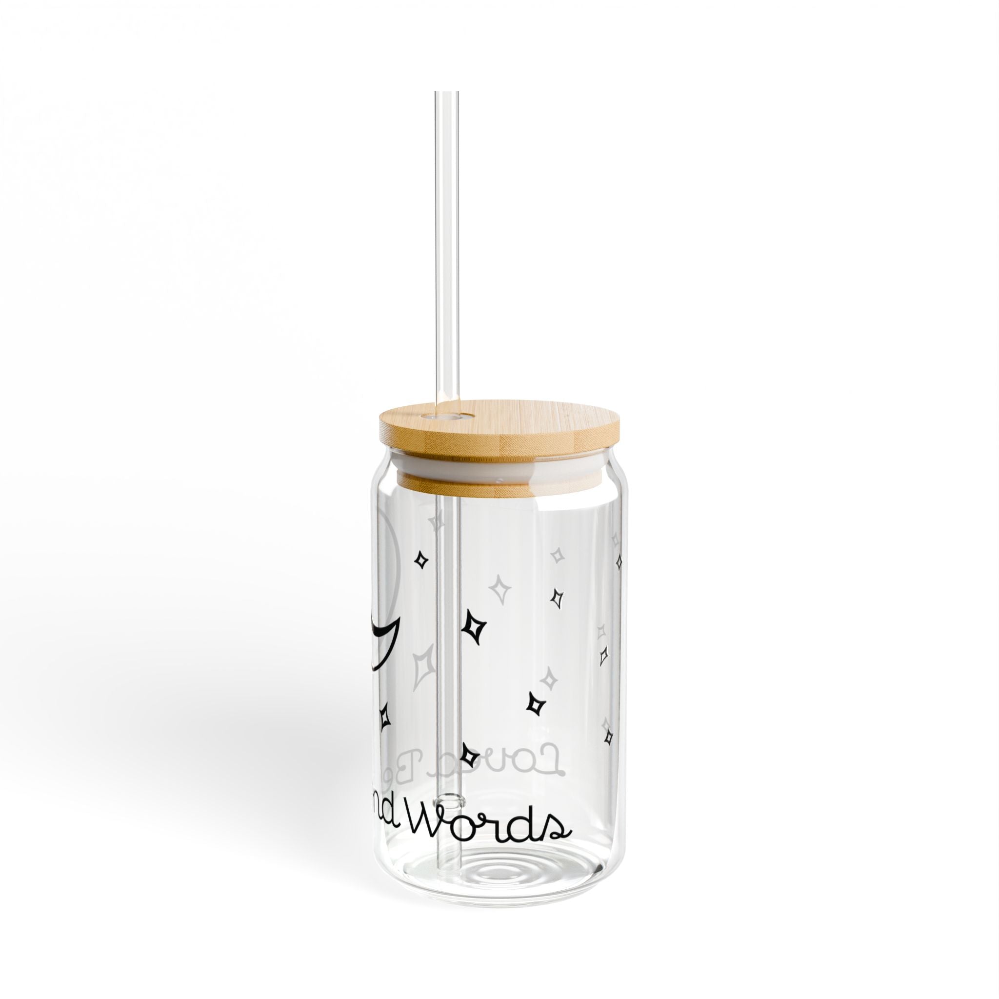 Moon & Stars 16oz Sipper Glass – Celestial Gift Cup | Loved Beyond Words Glass Can