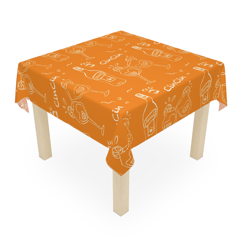 Cin Cin Tablecloth — Orange Cin Cin Collection Inspired Design