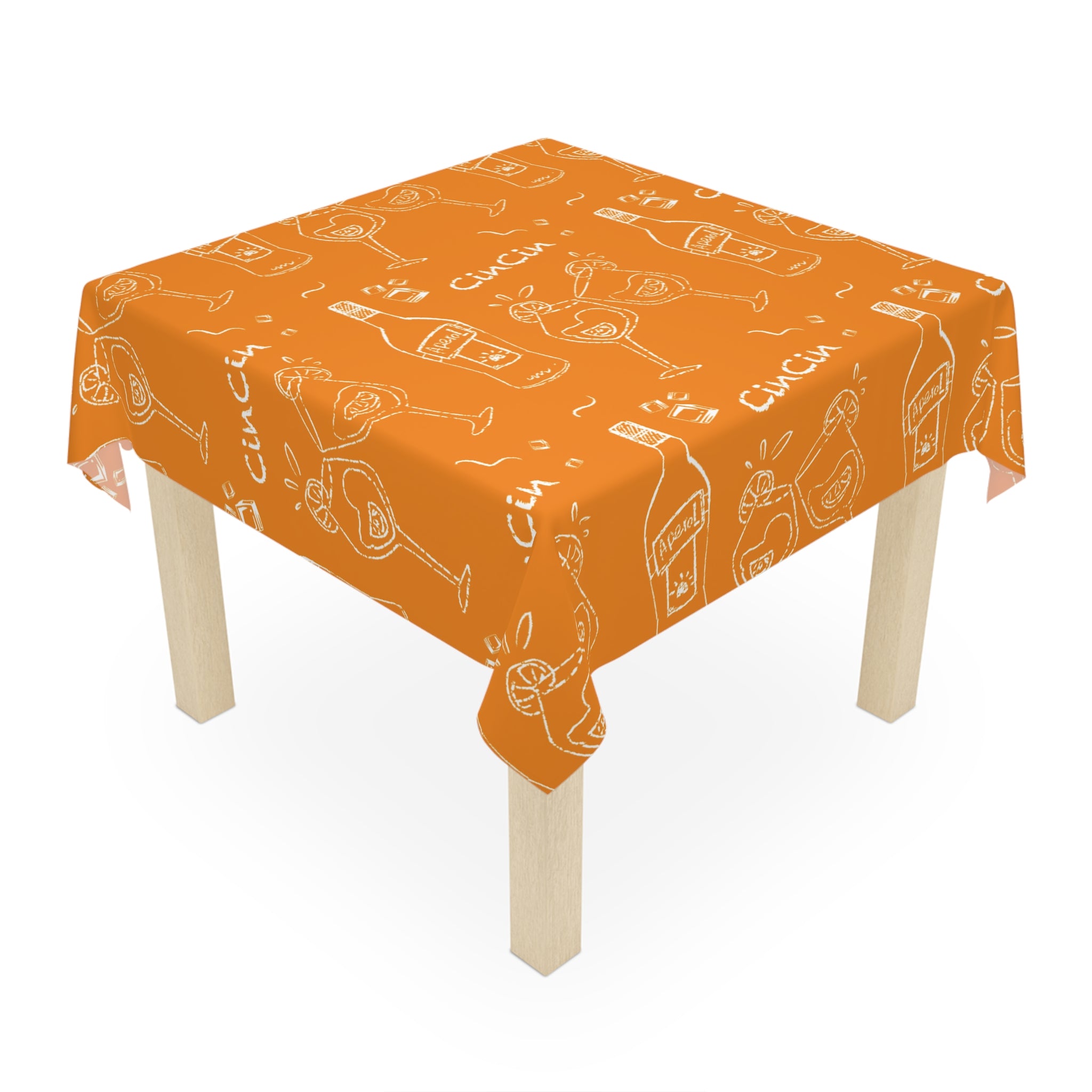 Cin Cin Tablecloth — Orange Cin Cin Collection Inspired Design