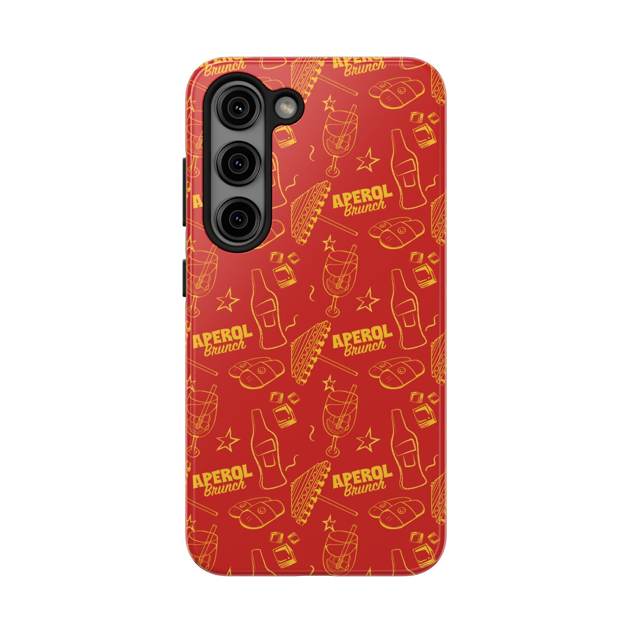 Red Aperol Brunch Tough Phone Case — Citrus Cocktail Protective Cover