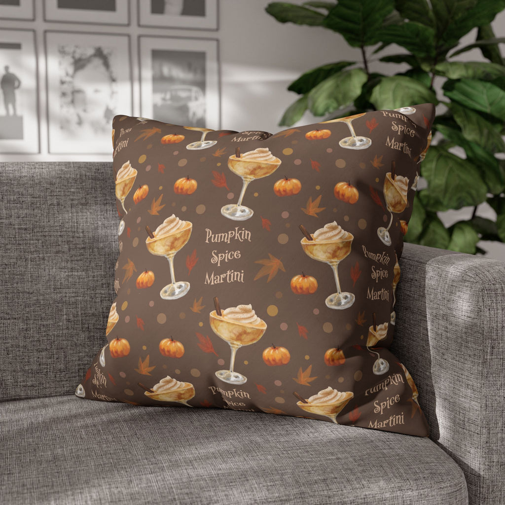 Pumpkin Spice Martini Pillowcase — Brown Pumpkin Collection Inspired Design