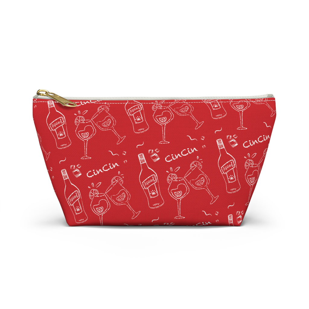 Cin Cin Cocktail Accessory Pouch — Red Aperol Inspired Design