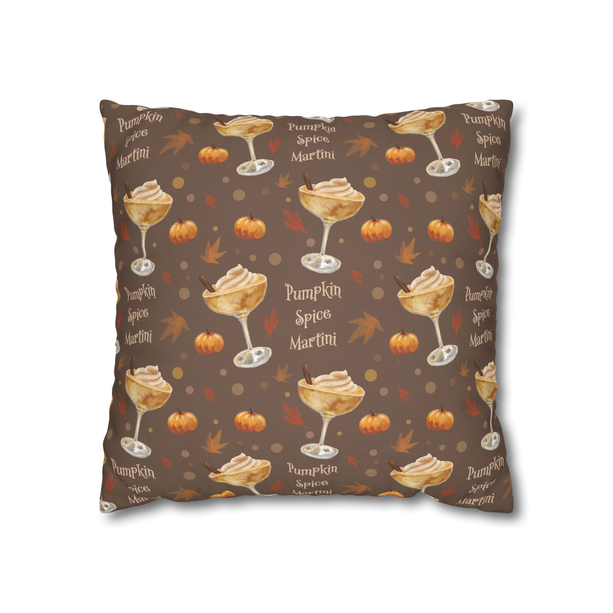 Pumpkin Spice Martini Pillowcase — Brown Pumpkin Collection Inspired Design