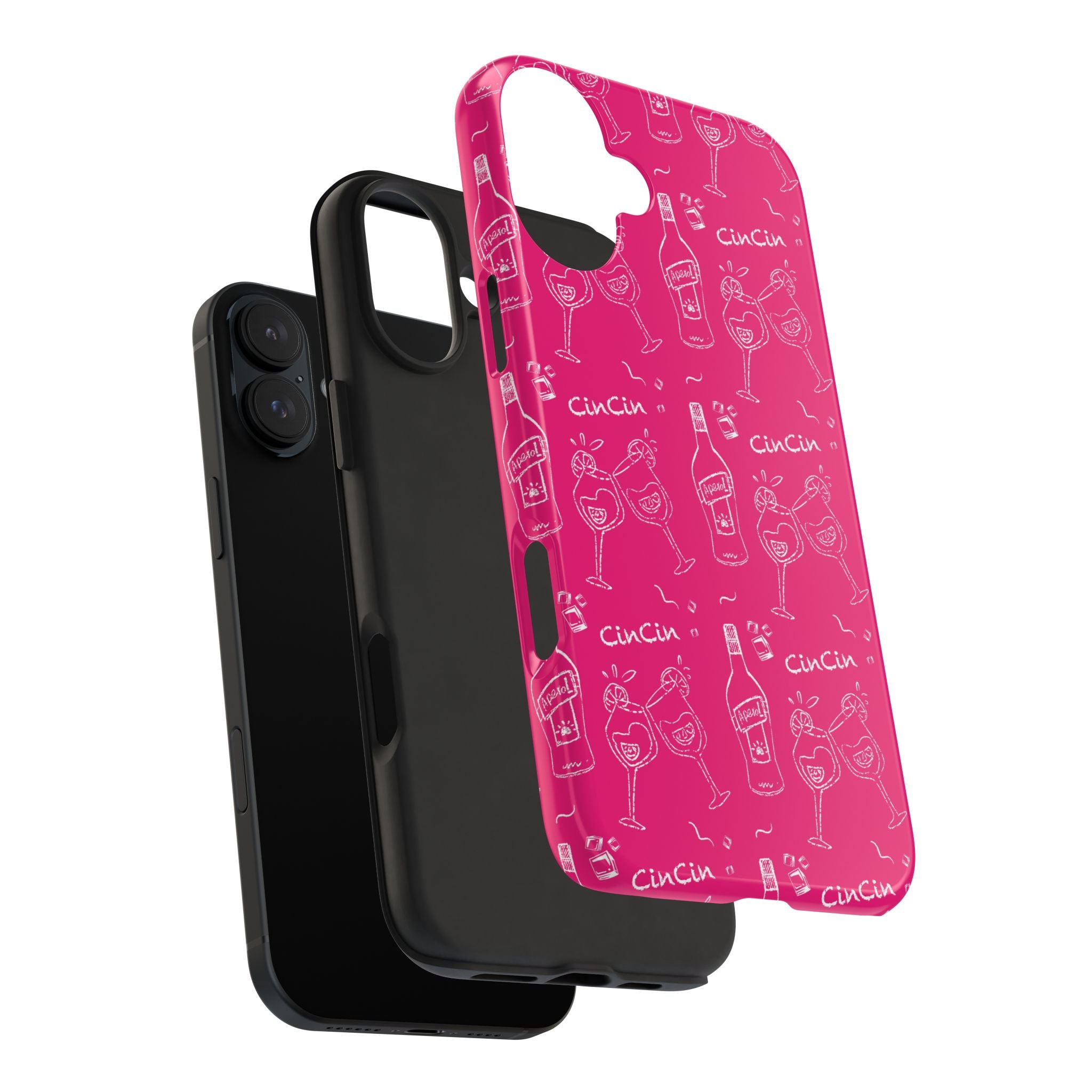 Cin Cin Spritz Tough Phone Case — Magenta Citrus Cocktail Pattern