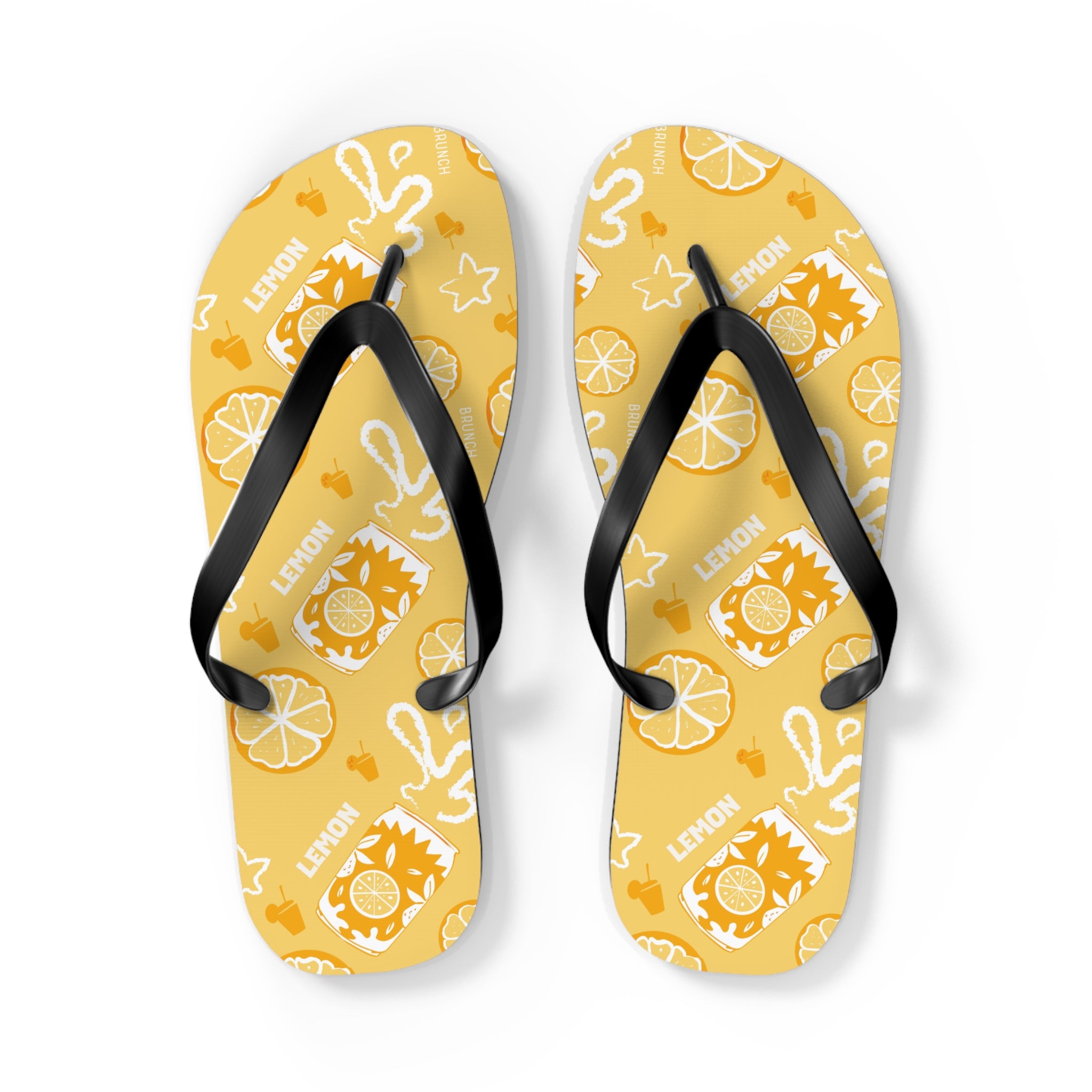 Lemon Fruit Flip Flops – Lemon Brunch Inspired Design