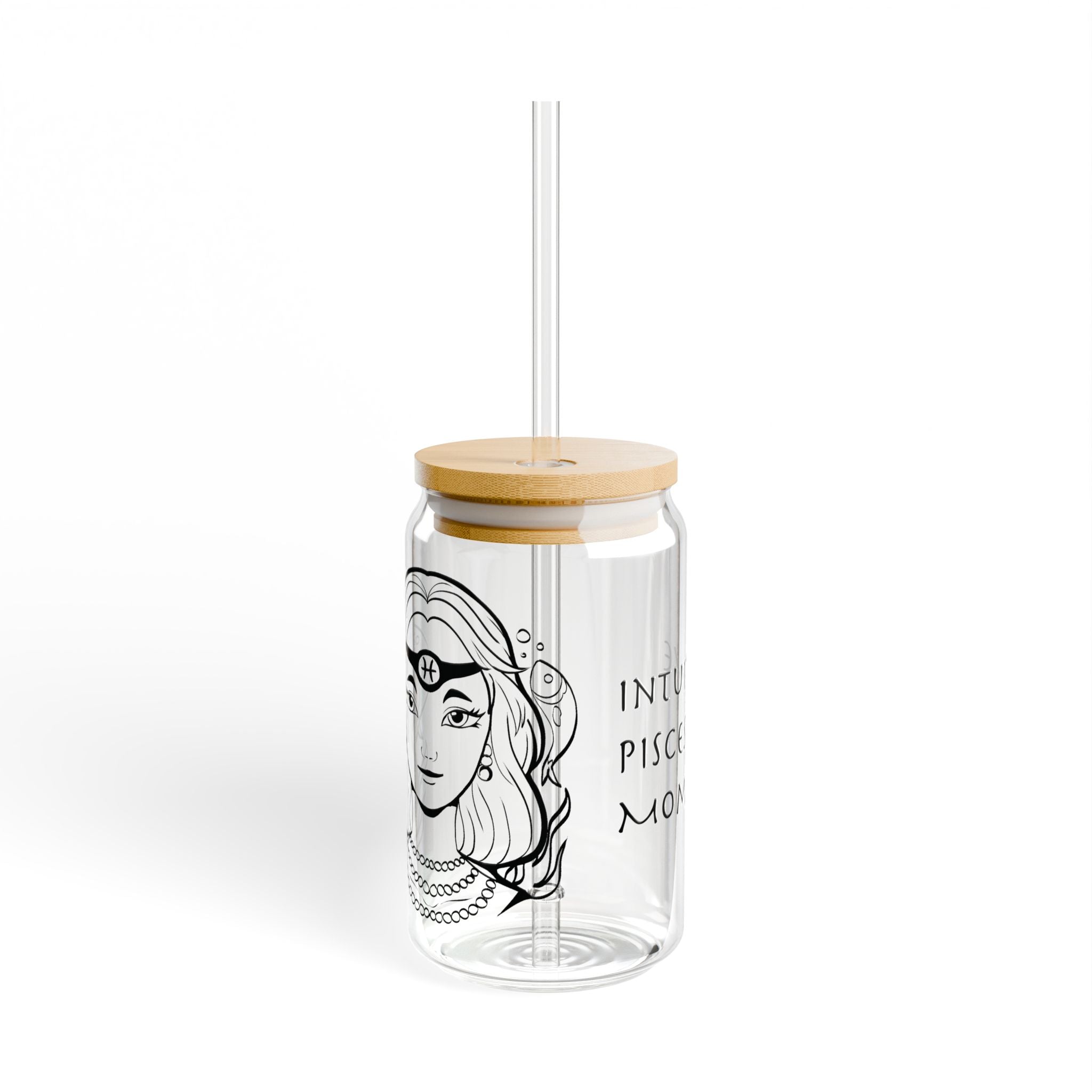 Pisces Mom Gift – 16oz Zodiac Sipper Glass for Mom | Astrology Glass Cup