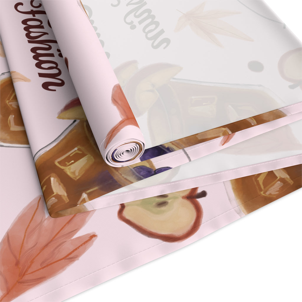 Apple Cider Old Fashioned Table Runner — Light Pink Apple Cider Collection Inspired Design