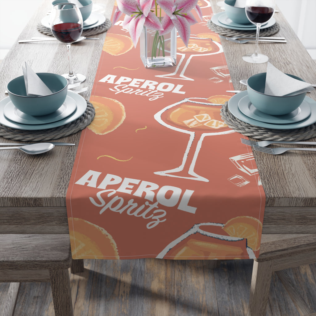 Aperol Spritz Table Runner — Aperol Red Collection Inspired Design