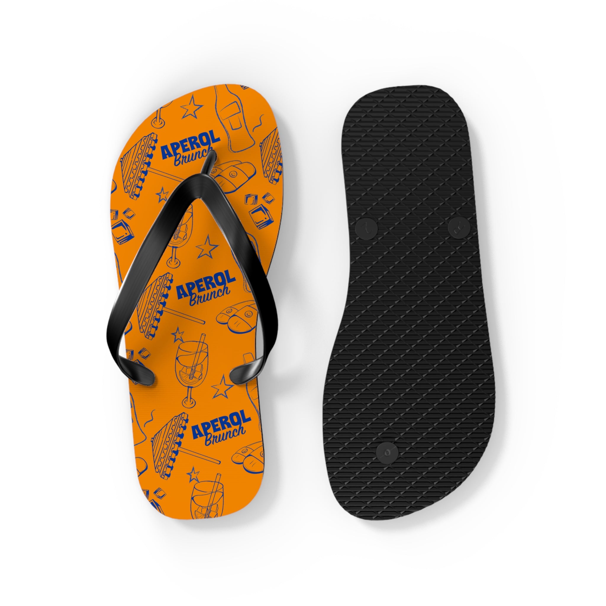 Aperol Spritz Flip Flops — Orange Brunch Collection Inspired Design