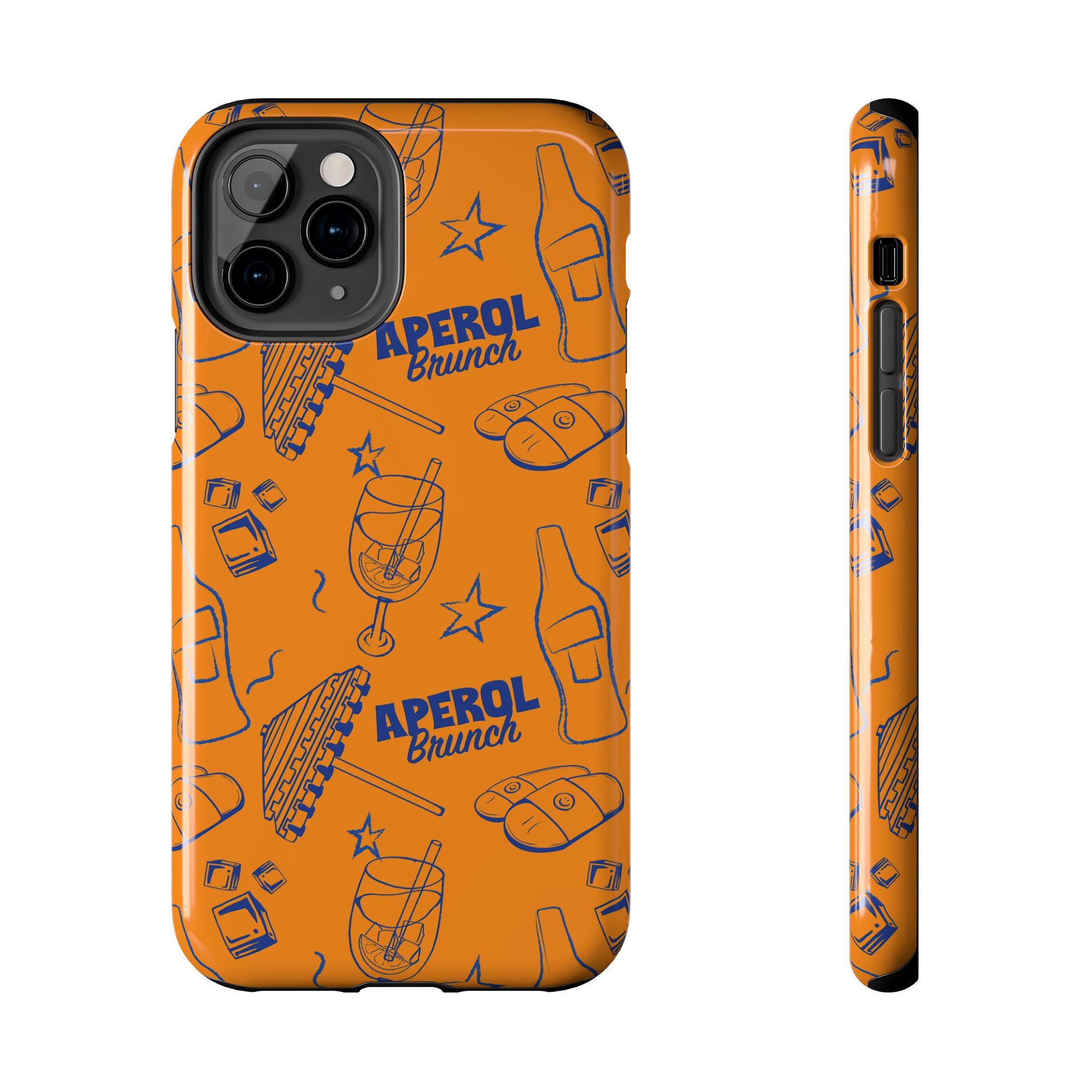 Aperol Brunch Tough Phone Case — Orange Cocktail Pattern