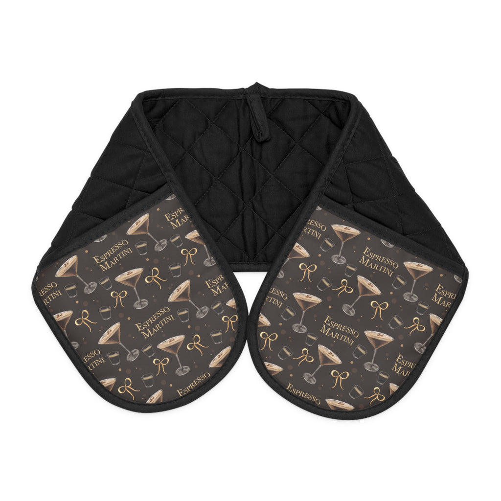 Espresso Martini Double Oven Mitt — Dark Brown Espresso Collection Inspired Design
