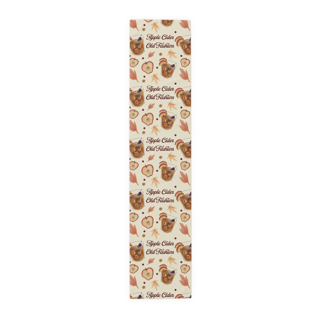 Apple Cider Old Fashioned Table Runner — Beige Apple Cider Collection Inspired Design