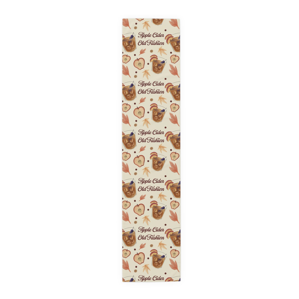 Apple Cider Old Fashioned Table Runner — Beige Apple Cider Collection Inspired Design
